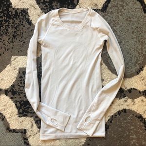 Lululemon Swiftly Off White Long Sleeve Shirt 2